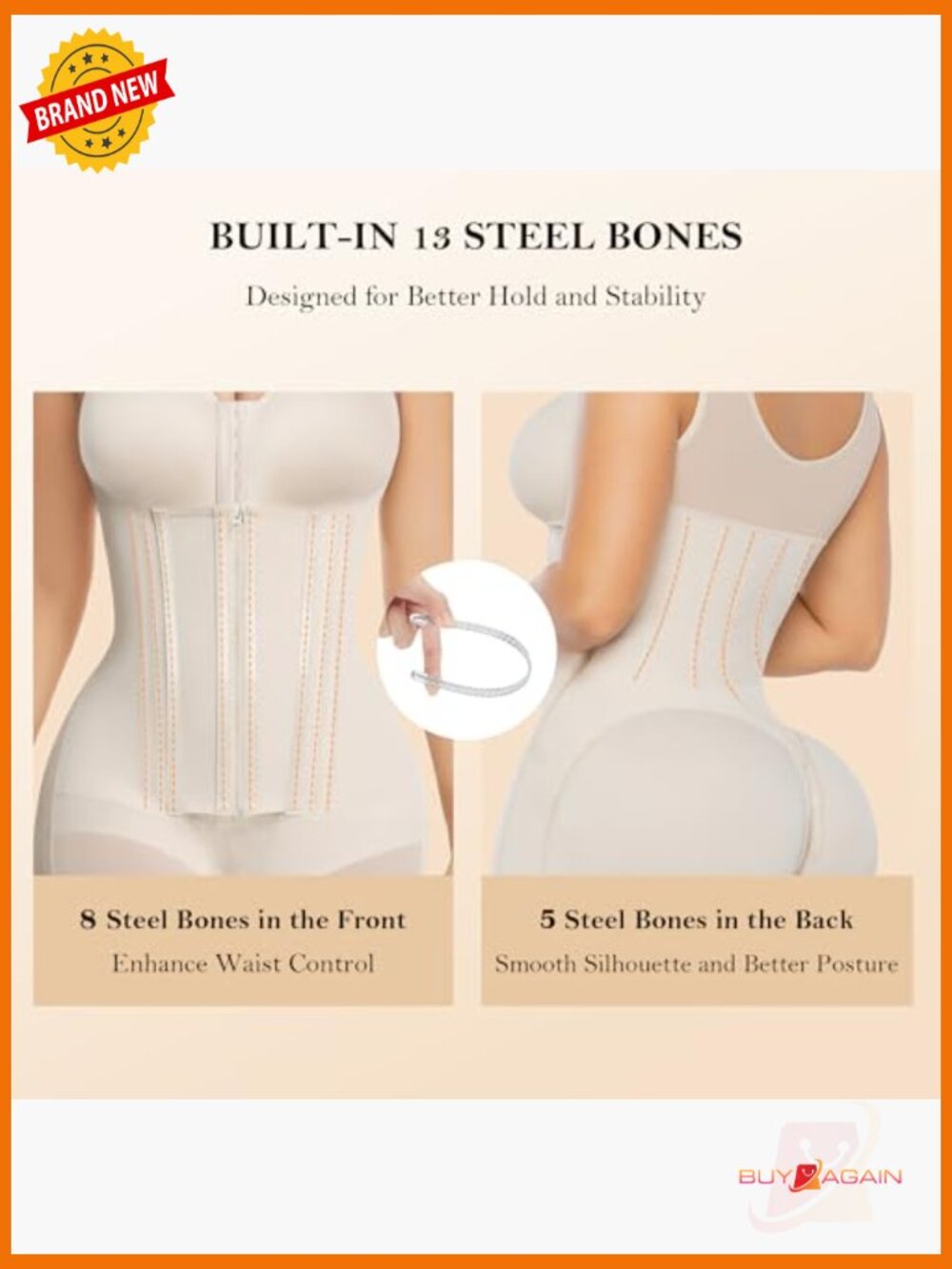 Fajas Colombianas Shapewear Bodysuit Tummy Control Body Shaper Post Surgery - Picture 5 of 7